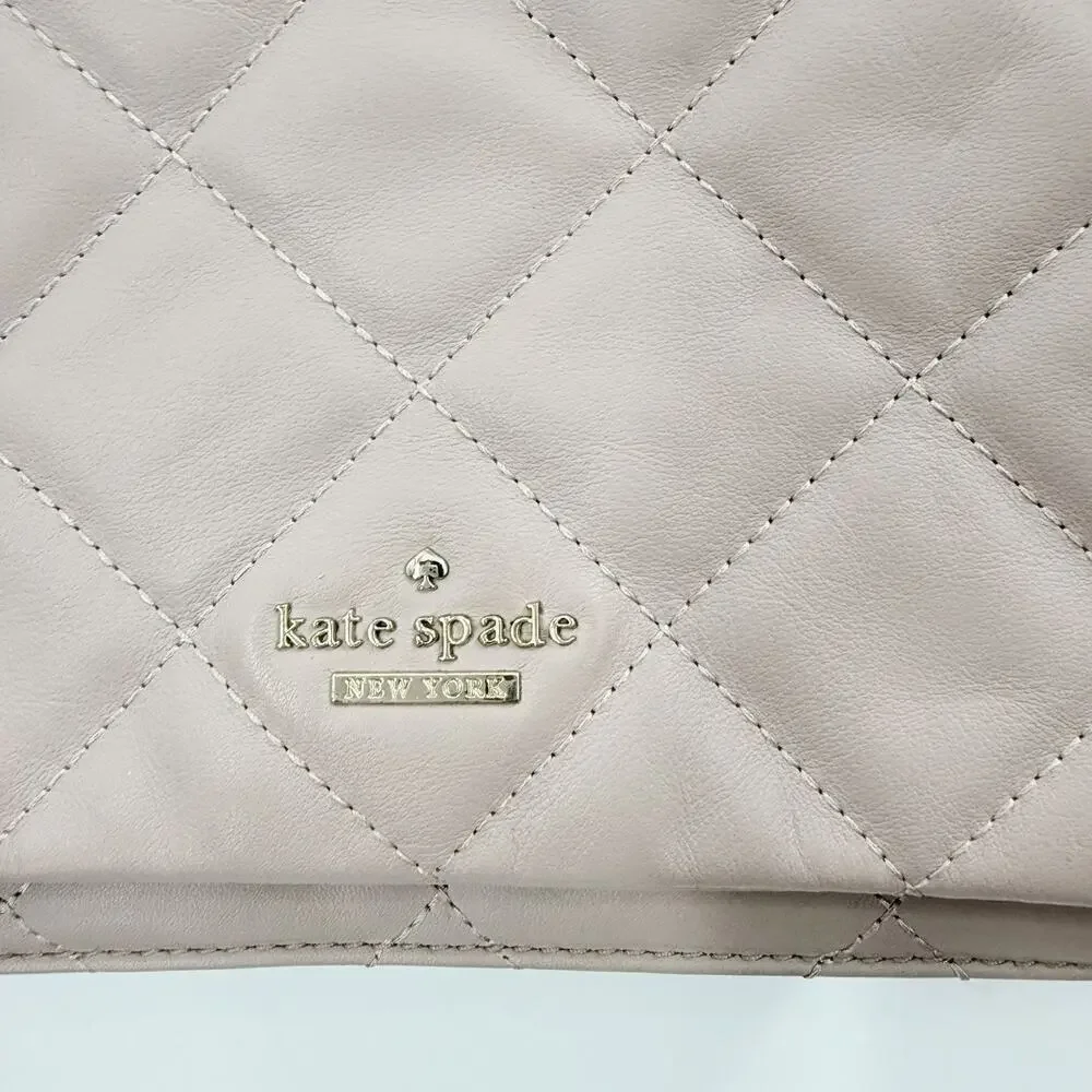 Kate Spade Mousse Frosting Quilted Leather Emerson Place Vivenna Shoulder Bag